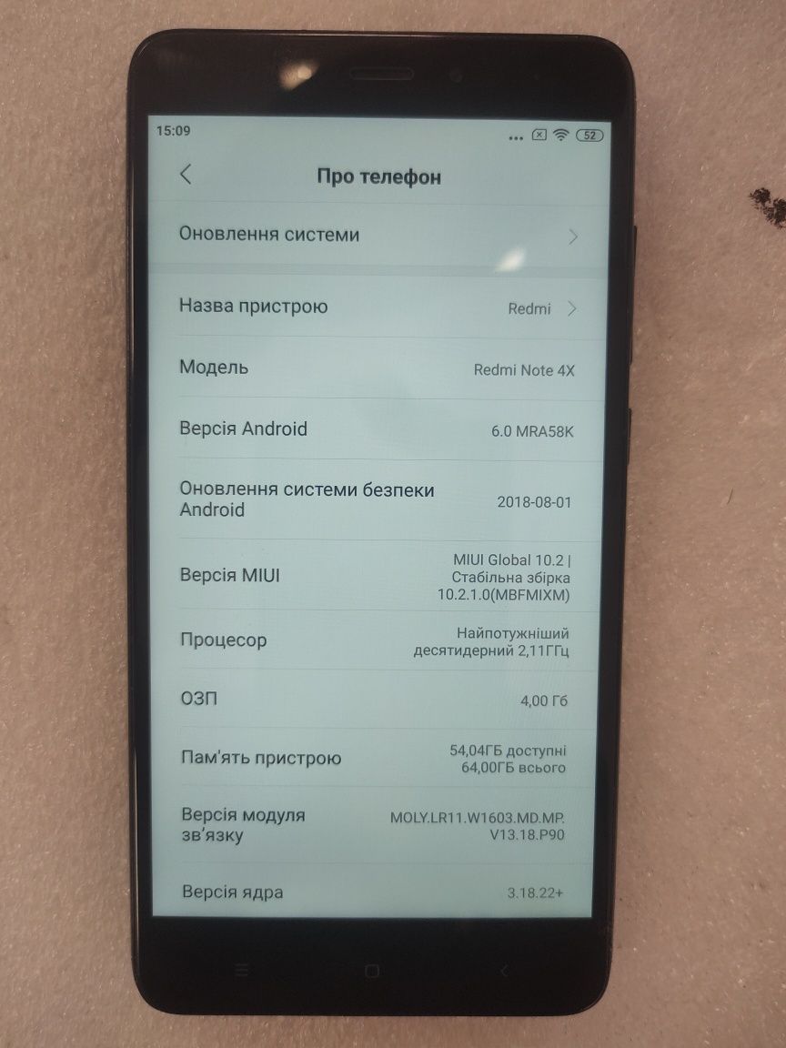 Xiaomi redmi note 4X