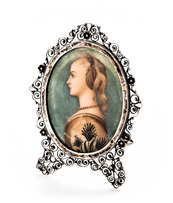 Stara Srebrna Ramka na Zdjęcie - Miniaturowy Portret - 61,54g - XIX w.