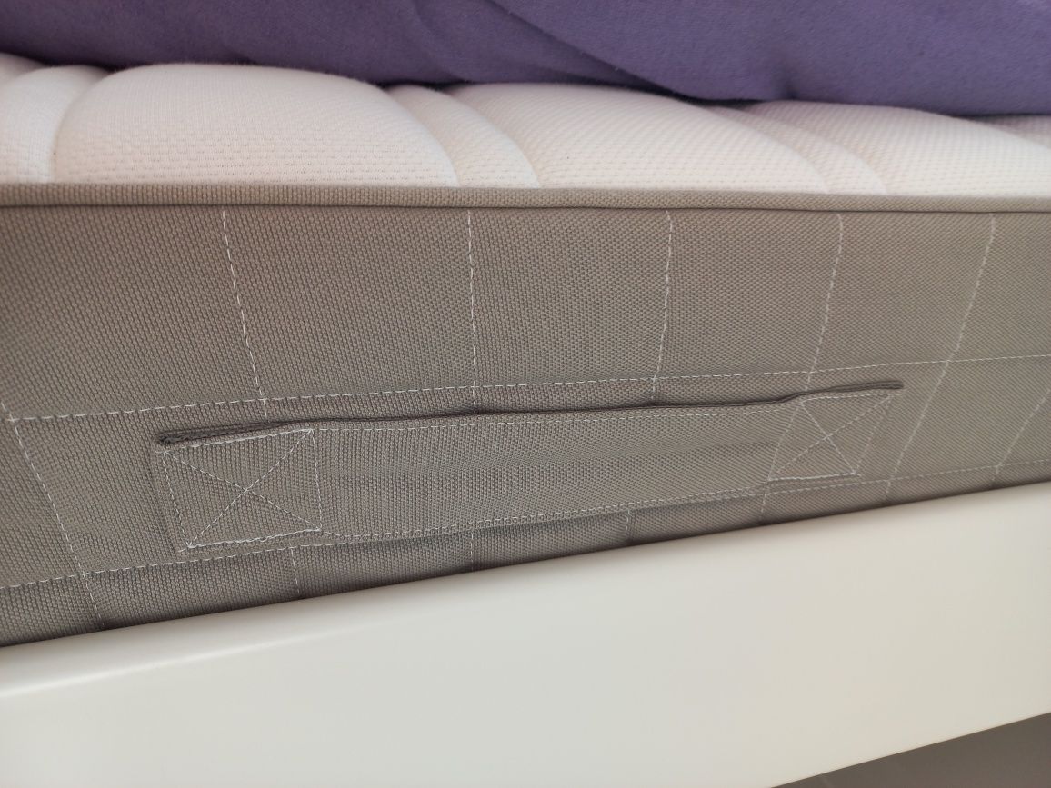 Kompletne -Piękne łóżko Ikea białe 2osobowe +materac + dno