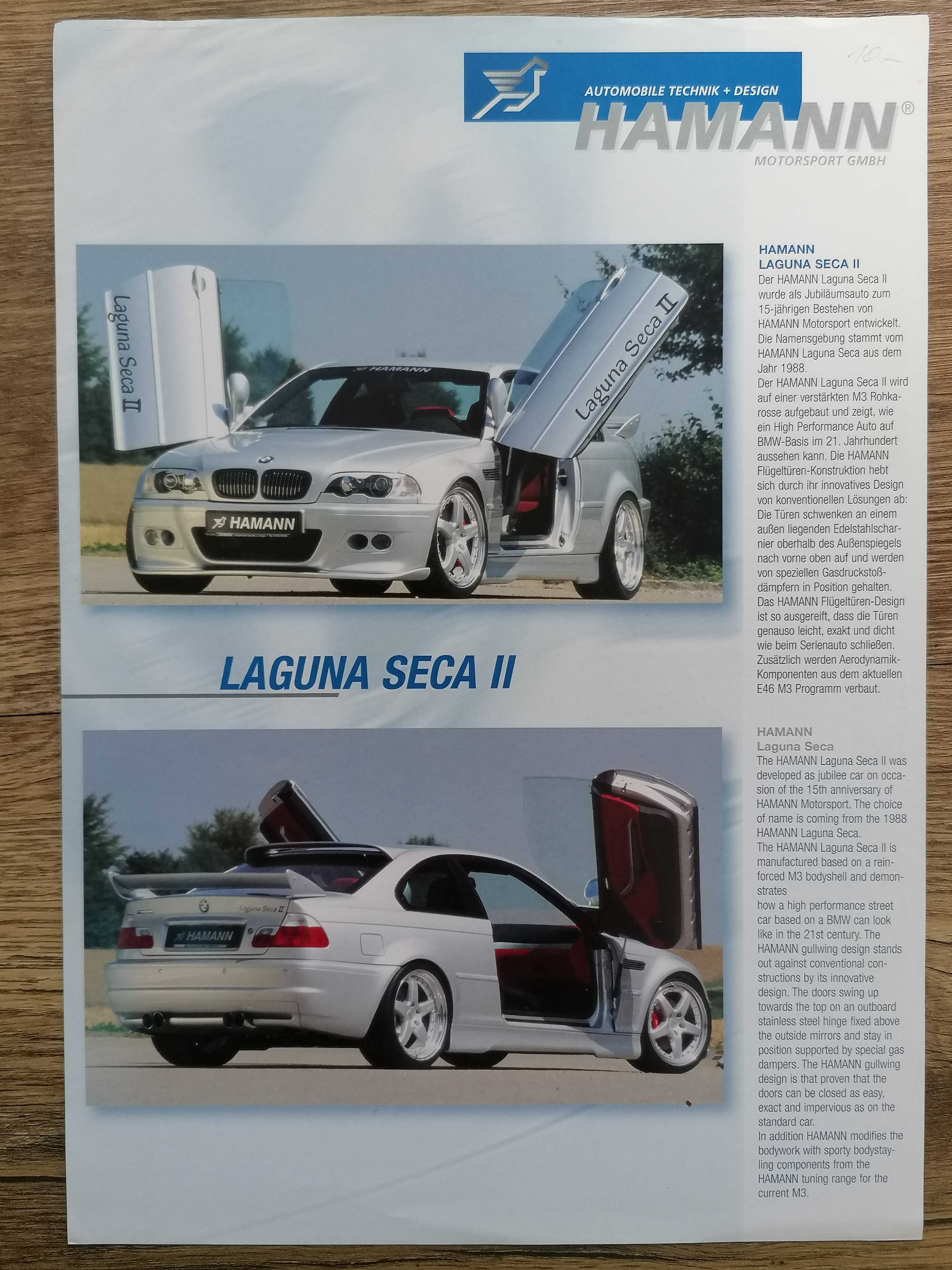 Prospekt BMW 3 E46 Hamann Laguna Seca II