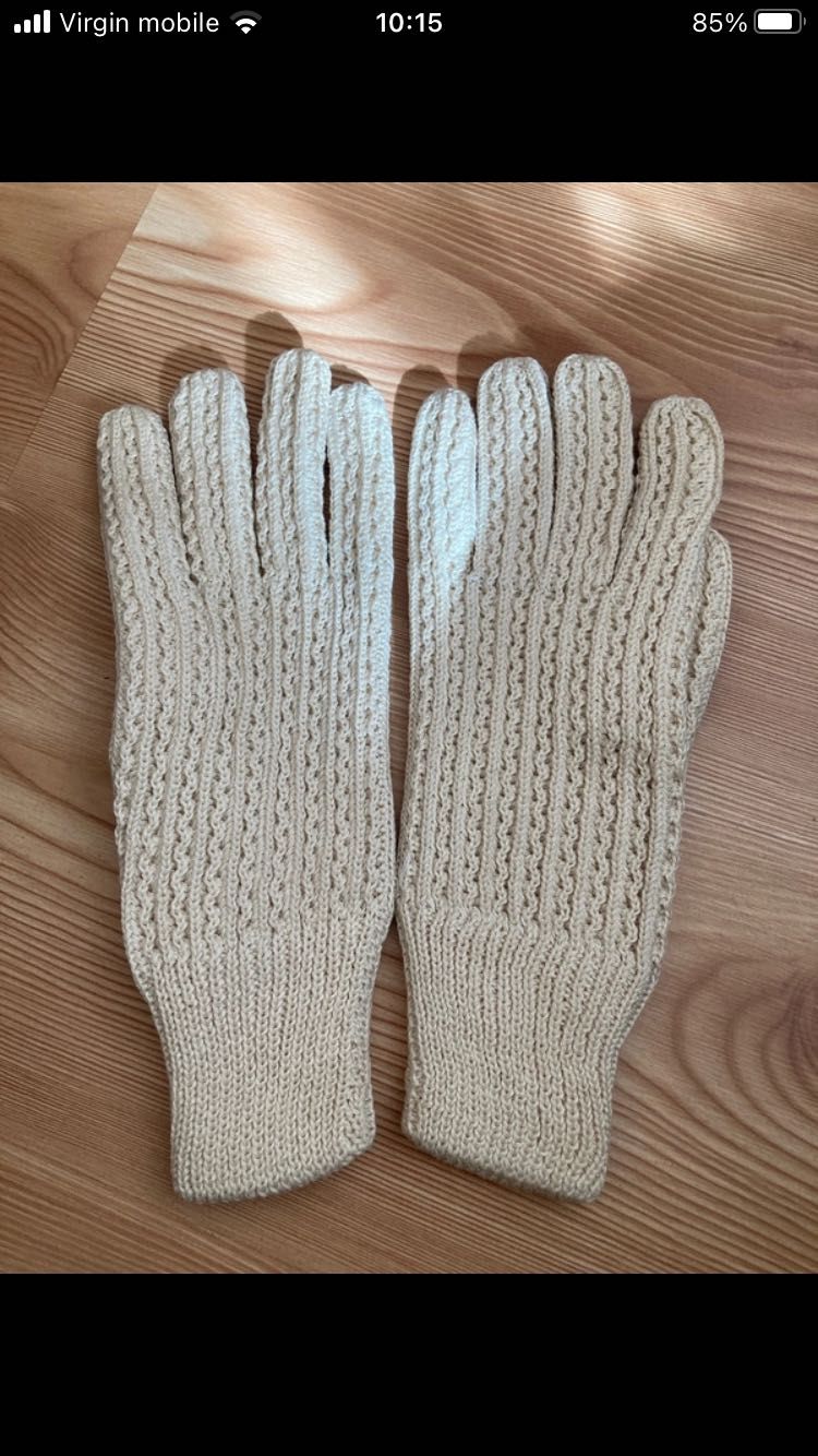 Rękawiczki zimowe 100% bawełna unisex pięciopalczaste rozmiar 8
