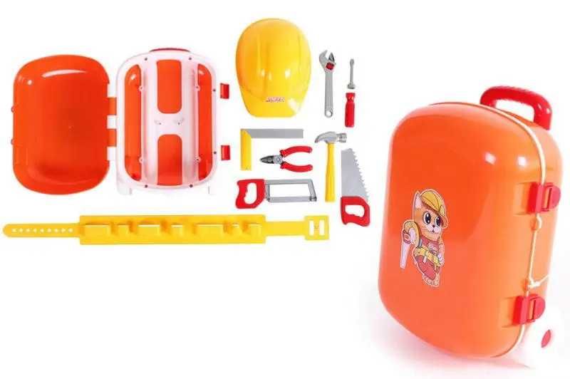 Набір інструментів у валізі ТехноК 5866 каска молоток плоскогубці