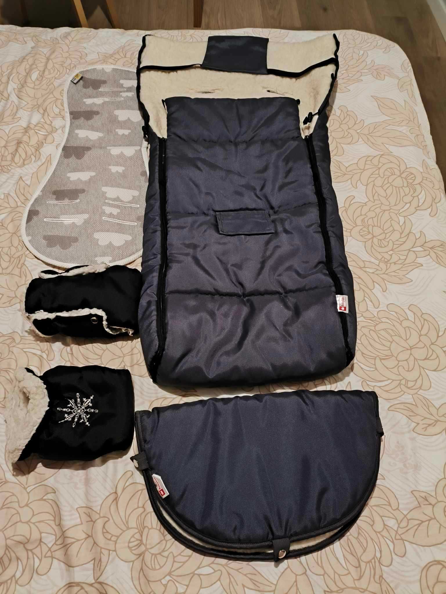 BabyLux Śpiworek Nieprzemakalny + Rękawiczki i Mufka