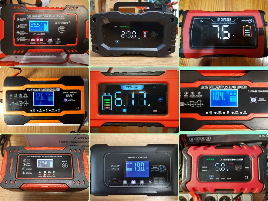 Зарядний пристрій, автомат зарядне АКБ 20А, 15А, 12А, 10А, 6А 12В, 24В