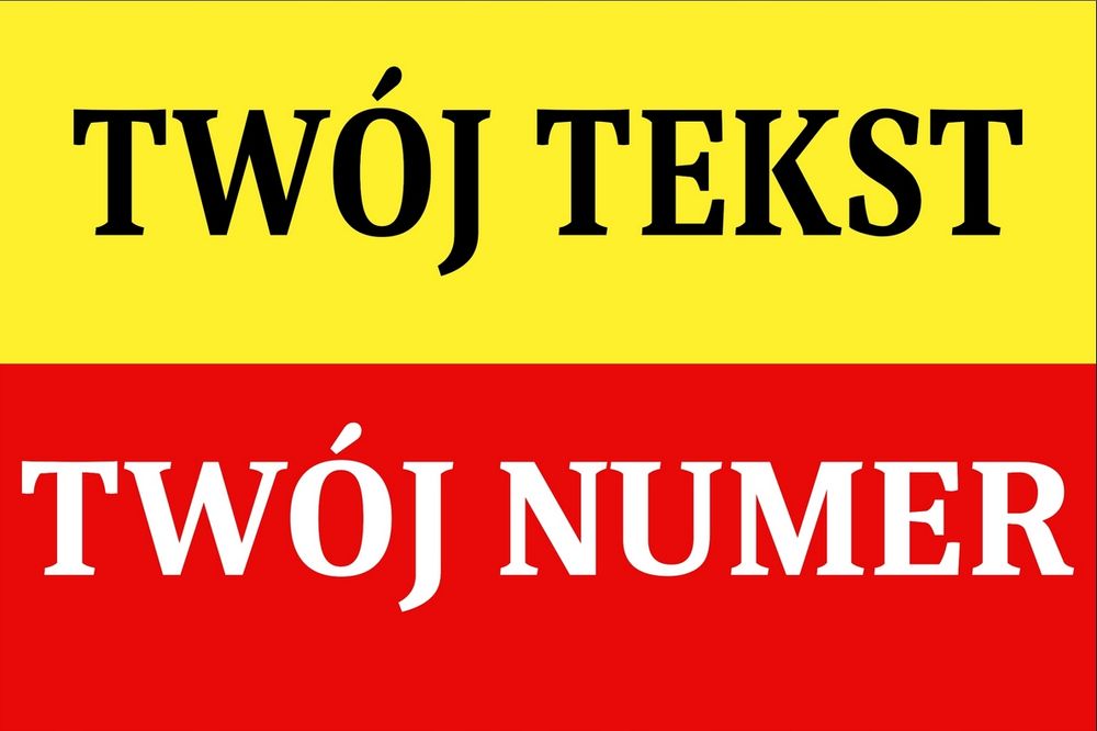 tablica ogłoszeniowa twój tekst + twój numer widoczny szyld #24