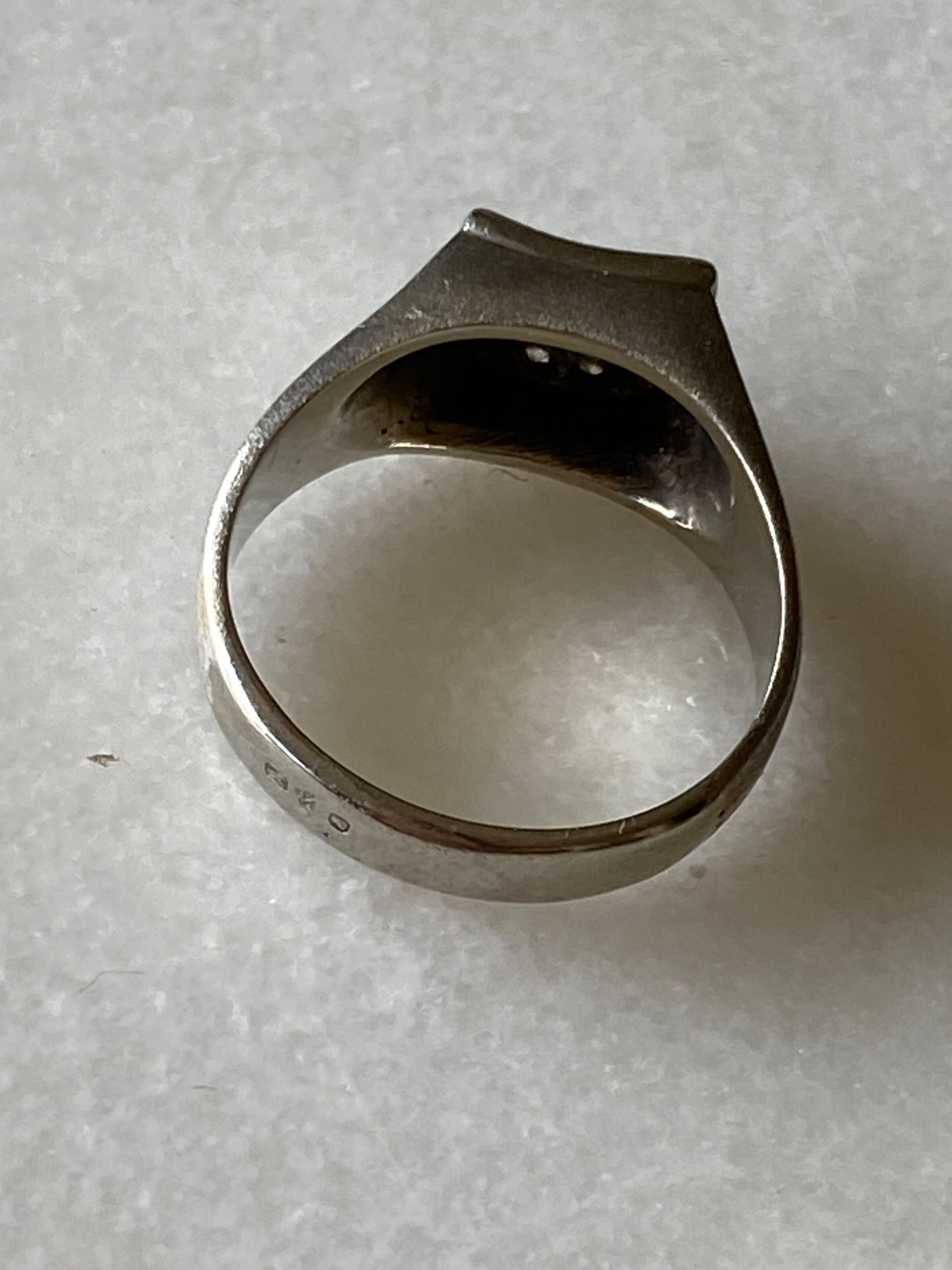 Anel Ouro Português Contrastado 19,2 Qt 12 Diamantes 0,6 ct tamanho 16