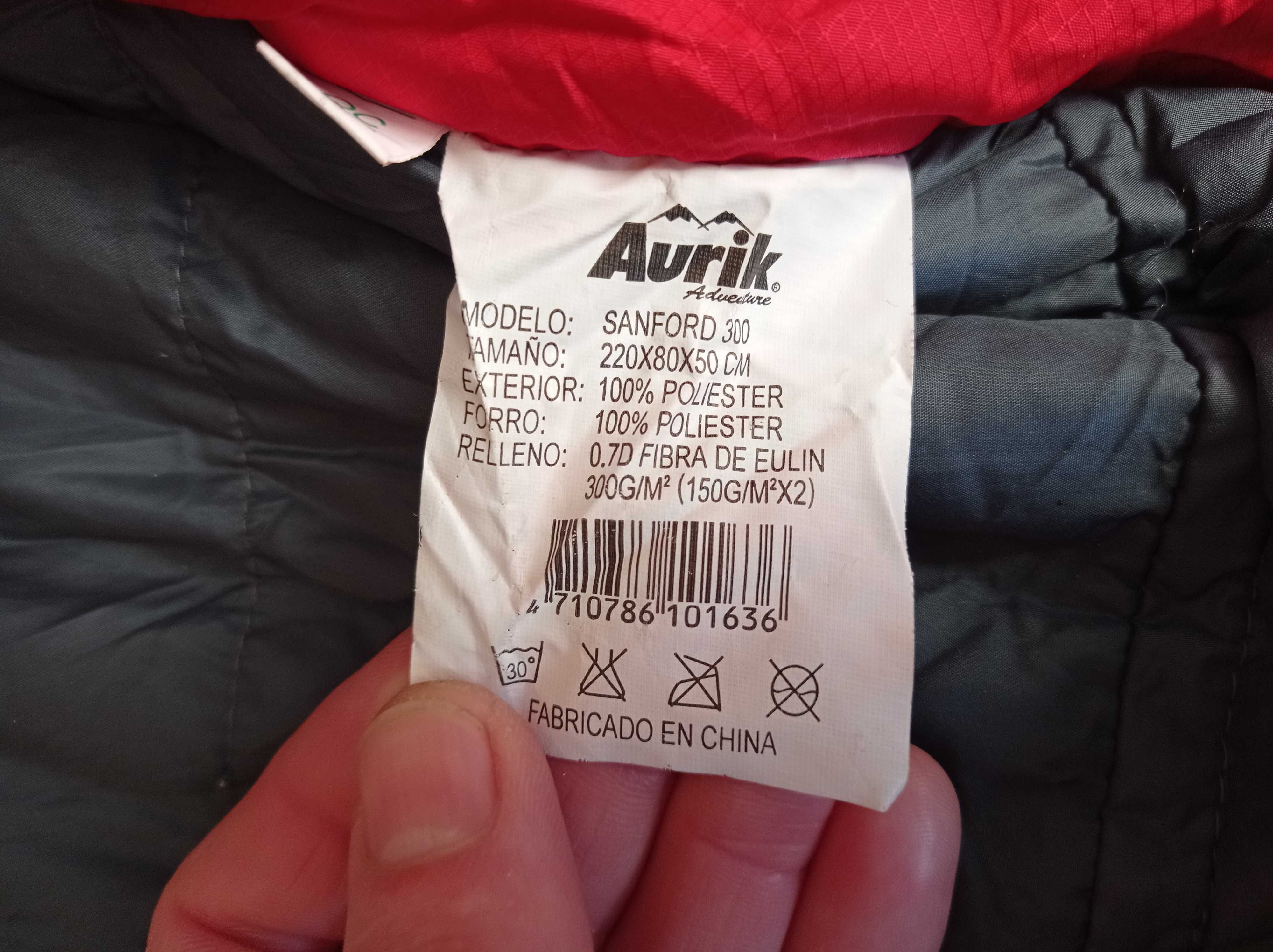 Спальный мешок кокон Aurik Adventure Sanford 300, трехсезонный, теплый