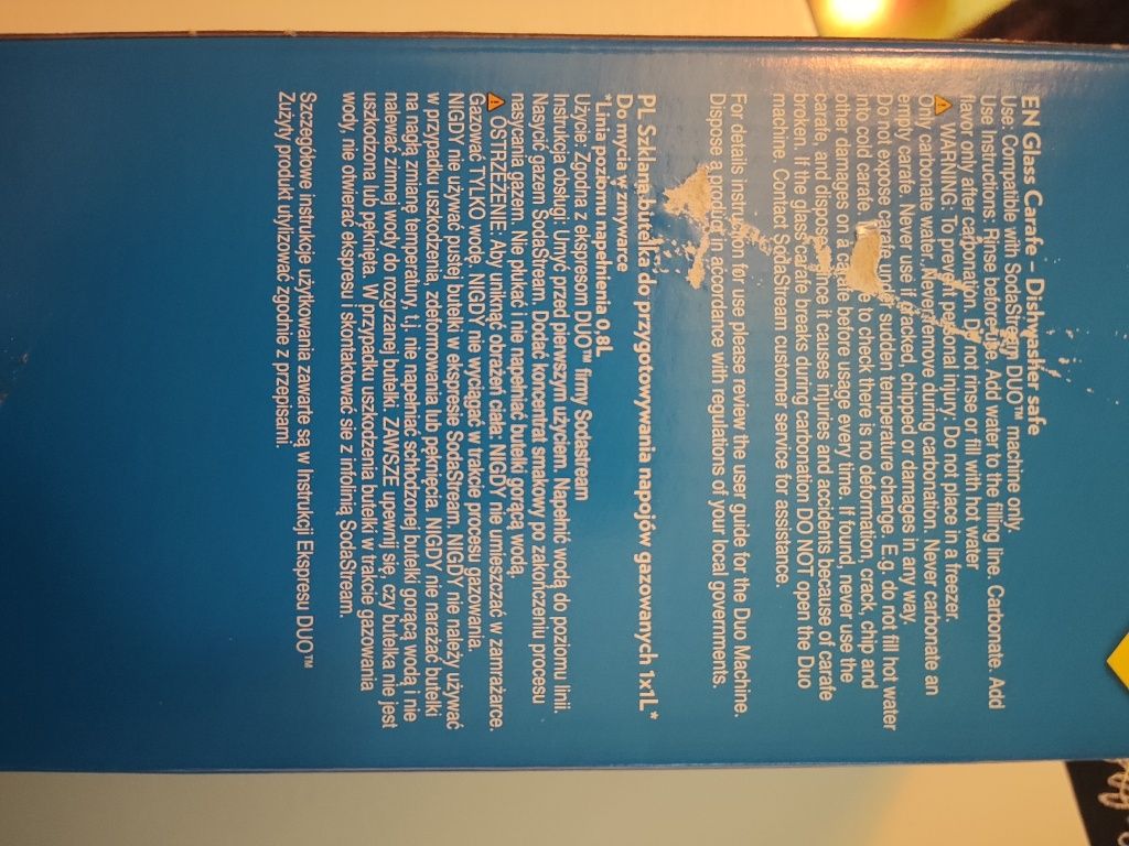 Szklana butelka do sodastream duo