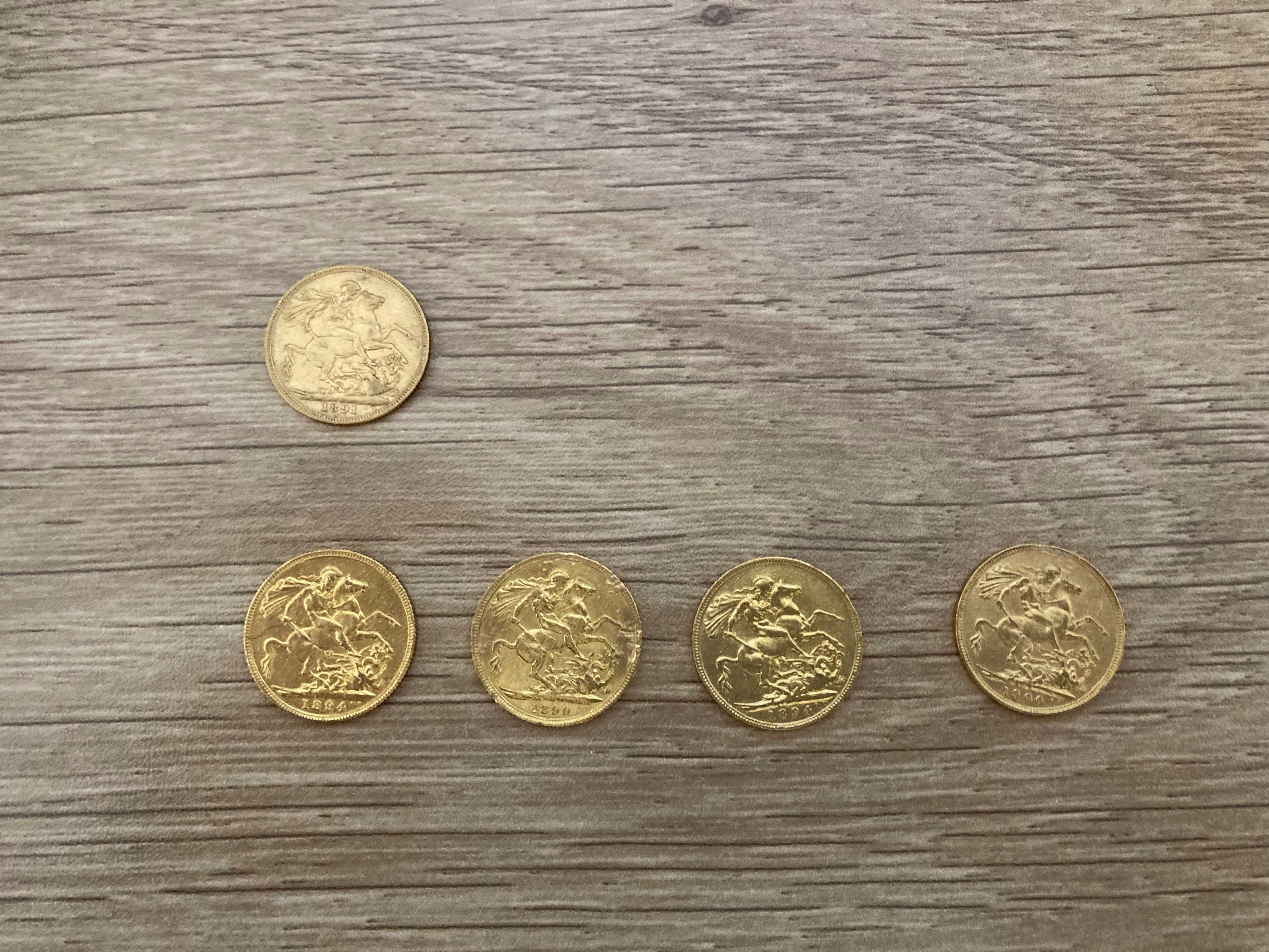Libra Ouro Reinha Victoria 1891, 1894, 1899, 1900