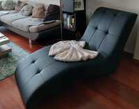 Chaise loungue cor preto