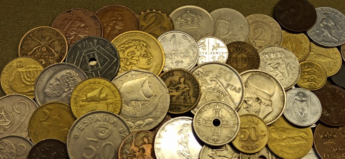 Набор монет Європи, 102шт без повторів.