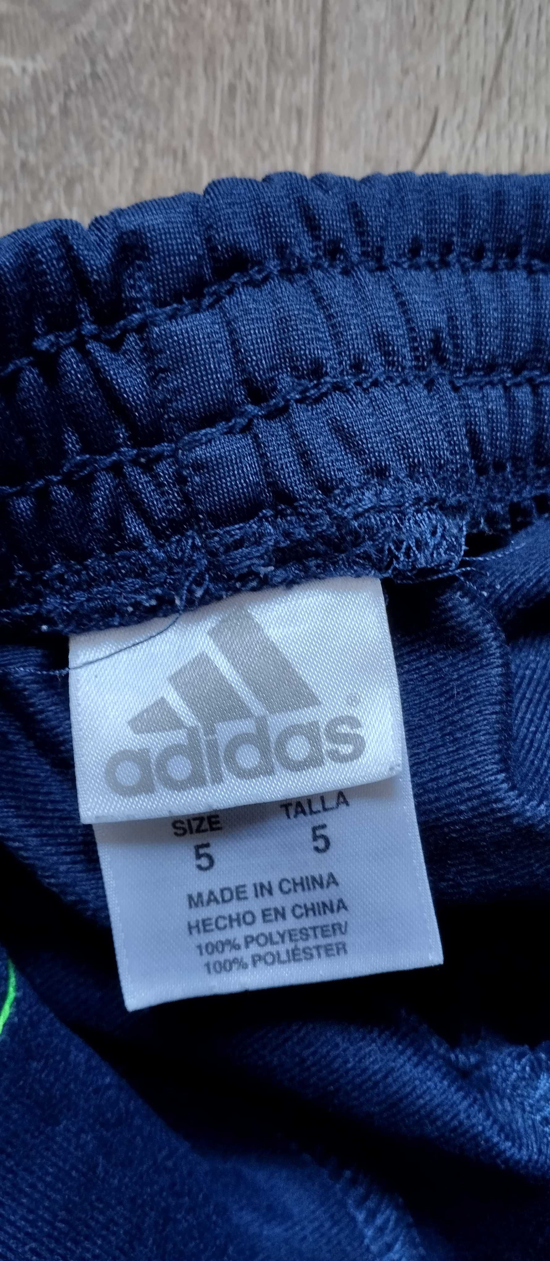 Dresy spodnie sportowe hdla chłopca granatowe 110 Adidas