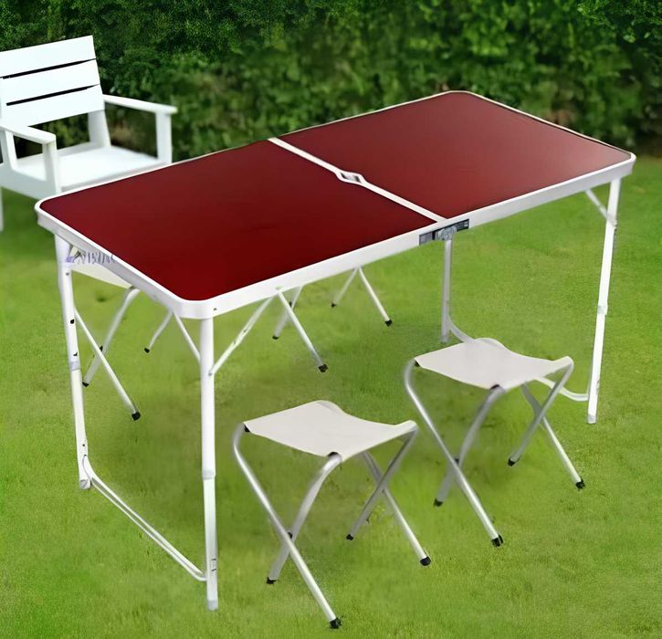 Розкладний туристичний стіл і 4 стільці / стол для пікніка новий Акція