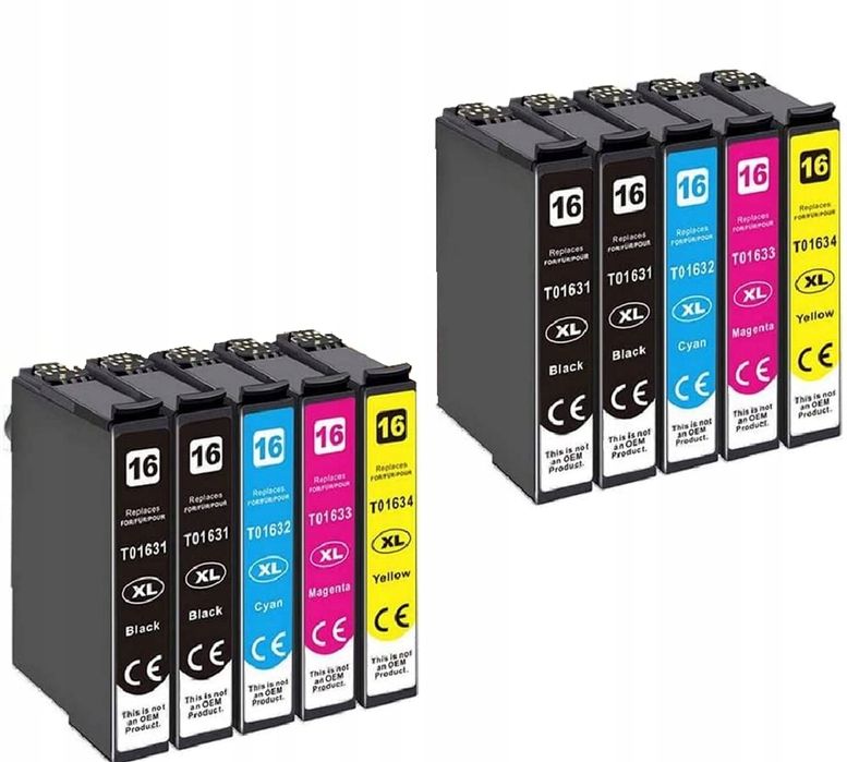 Tusze do Epson zestaw 10szt. zamienniki 4xczarny 2xżółty 2xmagenta