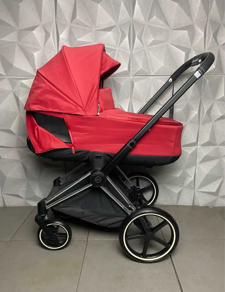 Wózek Cybex Priam 2.0 True Red 2w1 Czerwono Srebrny