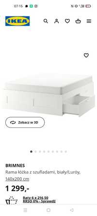 Łóżko Brimnes IKEA