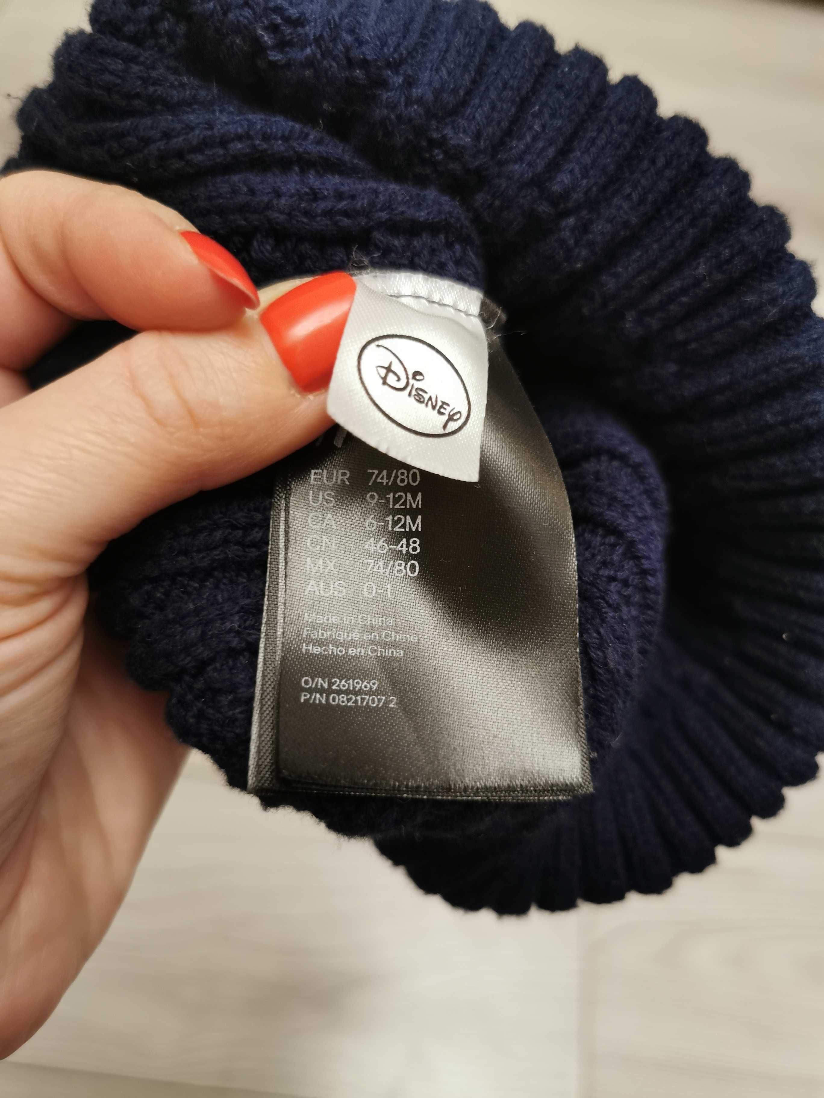 Czapka zimowa chłopięca H&M r. 74/80 Myszka Miki