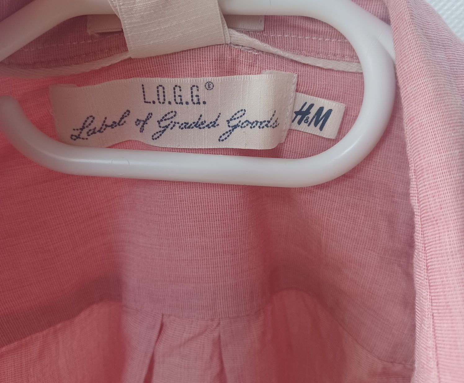 H&M piękna różowa koszula łososiowa L 40 Regular Exclusive guziki