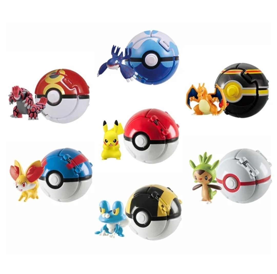 Bolas Pokémon, saco com 24 bonecos, cintos