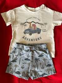 Дитячий комплект на хлопчика фірми Mango, футболка та шорти