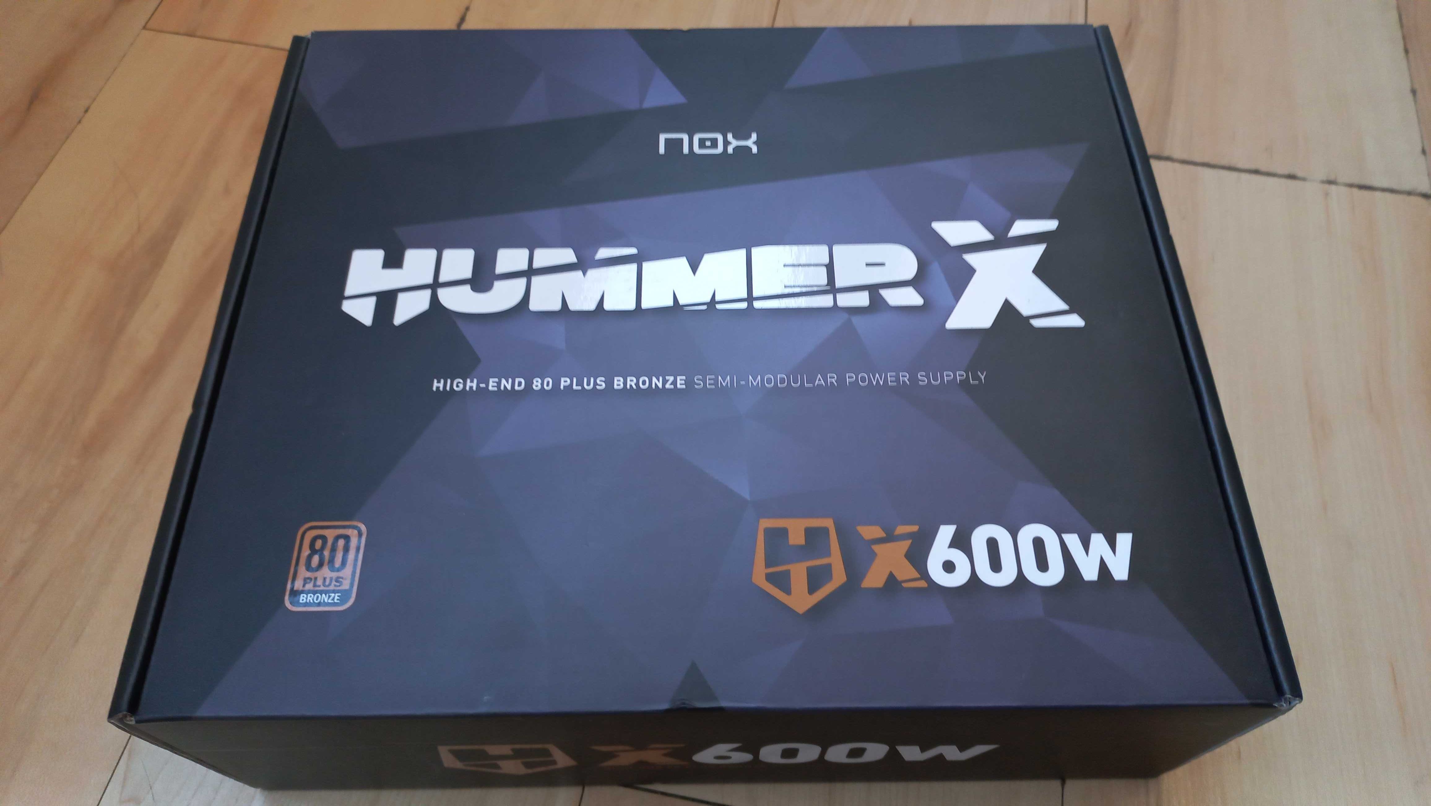 Fonte semi-modular NOX Hummer X 600w 80 + Bronze