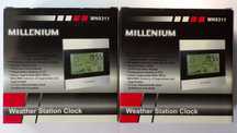 2 x Stacja pogody MILLENIUM MN9311 Zegar, Budzik, Termometr, Higrometr