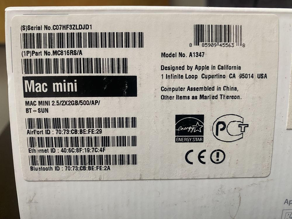 Mac mini I-5 под ремонт