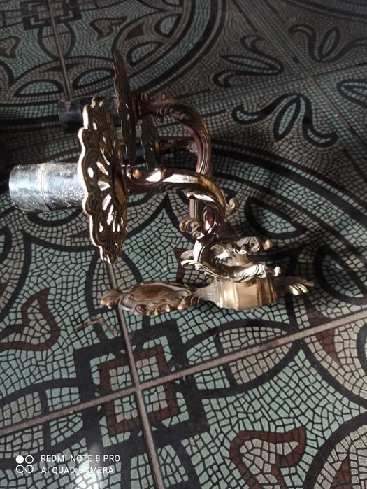 Lampy mosiężne ,kinkiet świecznik