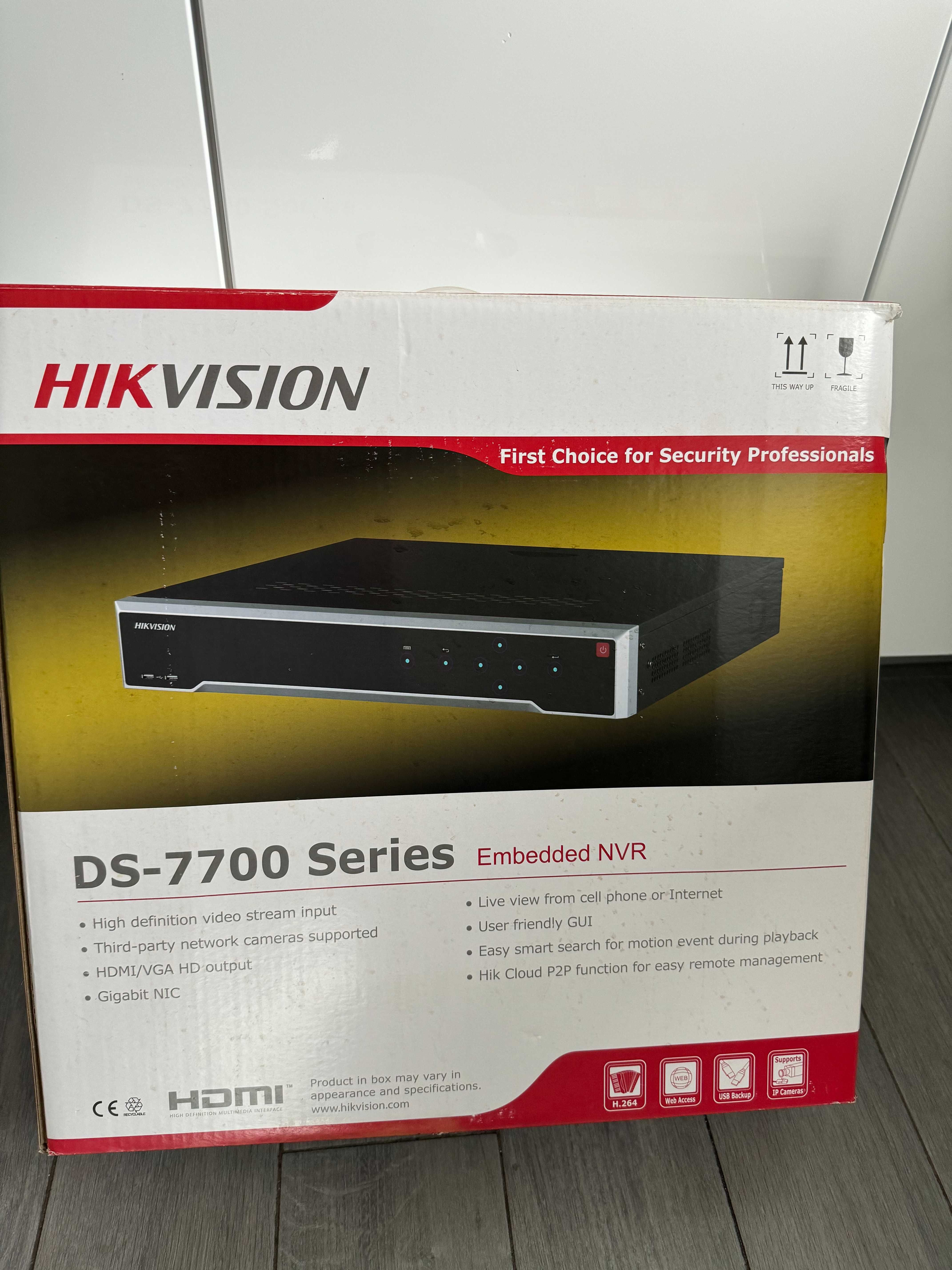 NVR Hikvision DS-7700 , 16 cameras, 4 Discos, App telemovel