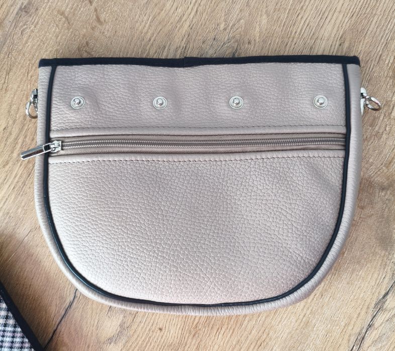 Torebka Farbotka Classic Sun podstawa skórzana piaskowa