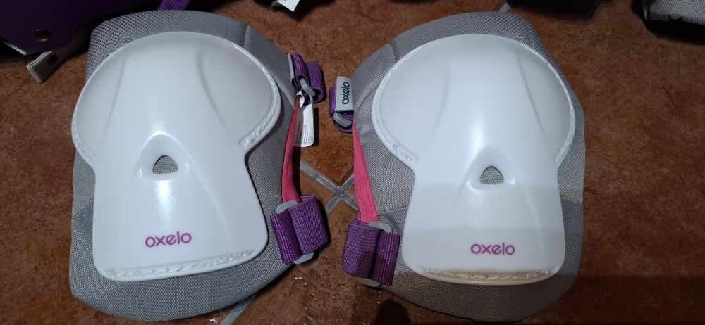Conjunto patins em linha com proteções