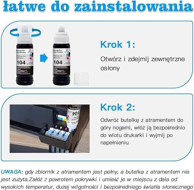 NEXTPAGE 104 tusz kompatybilny z Epson 104 EcoTank butelka