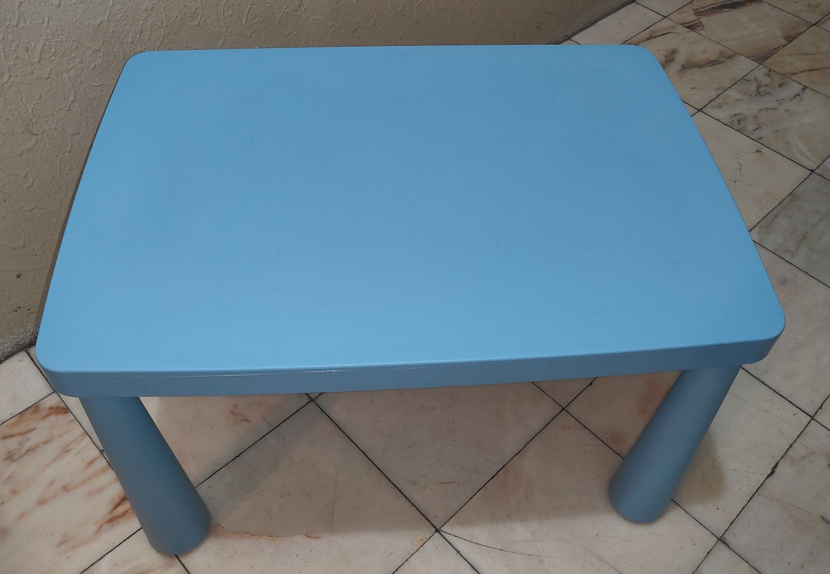 Conjunto mesa e cadeiras Mammut IKEA Azul