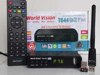 Цифровой Т2 тюнер World Vision T644D2 FM+YouTube+Megogo+WiFi адаптер.