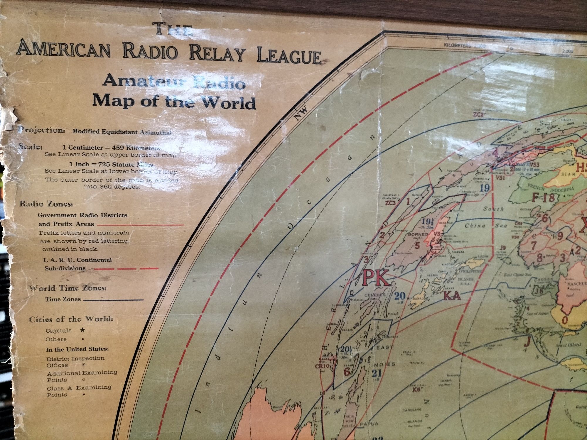 American Radio Relay Map of the World