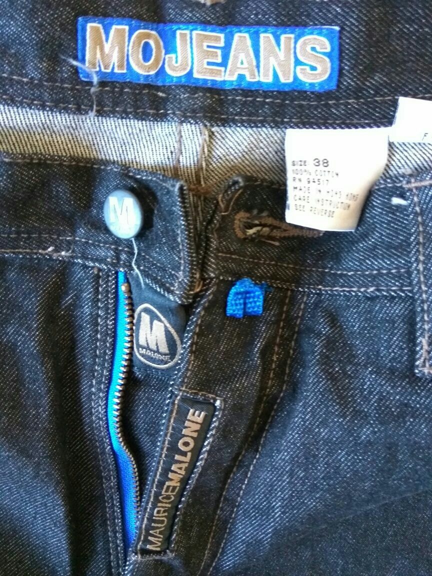 Джинсы Mo Jeans 38/34 Maurice Malone черные W38L34 дизайнерские из США