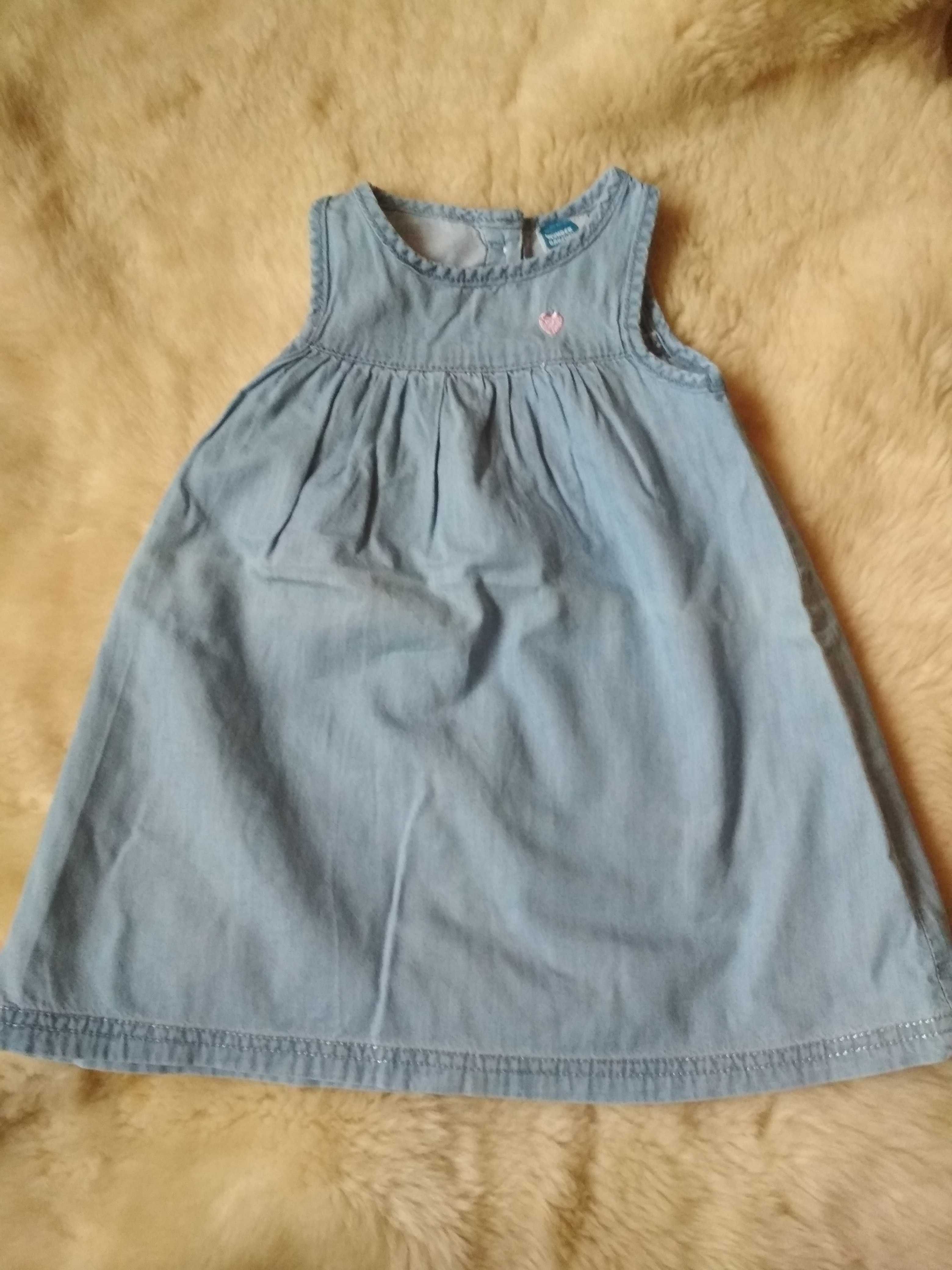 Sukienka jeansowa dla dziewczynki r. 80