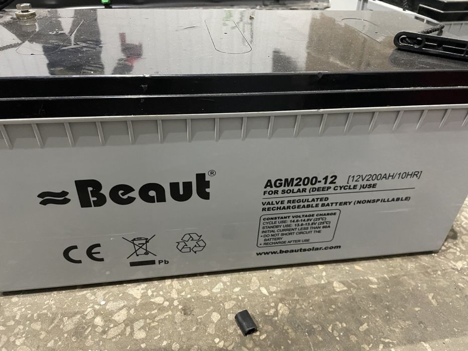 Аккумулятор AGM200-12 beaut безперебойник 12в