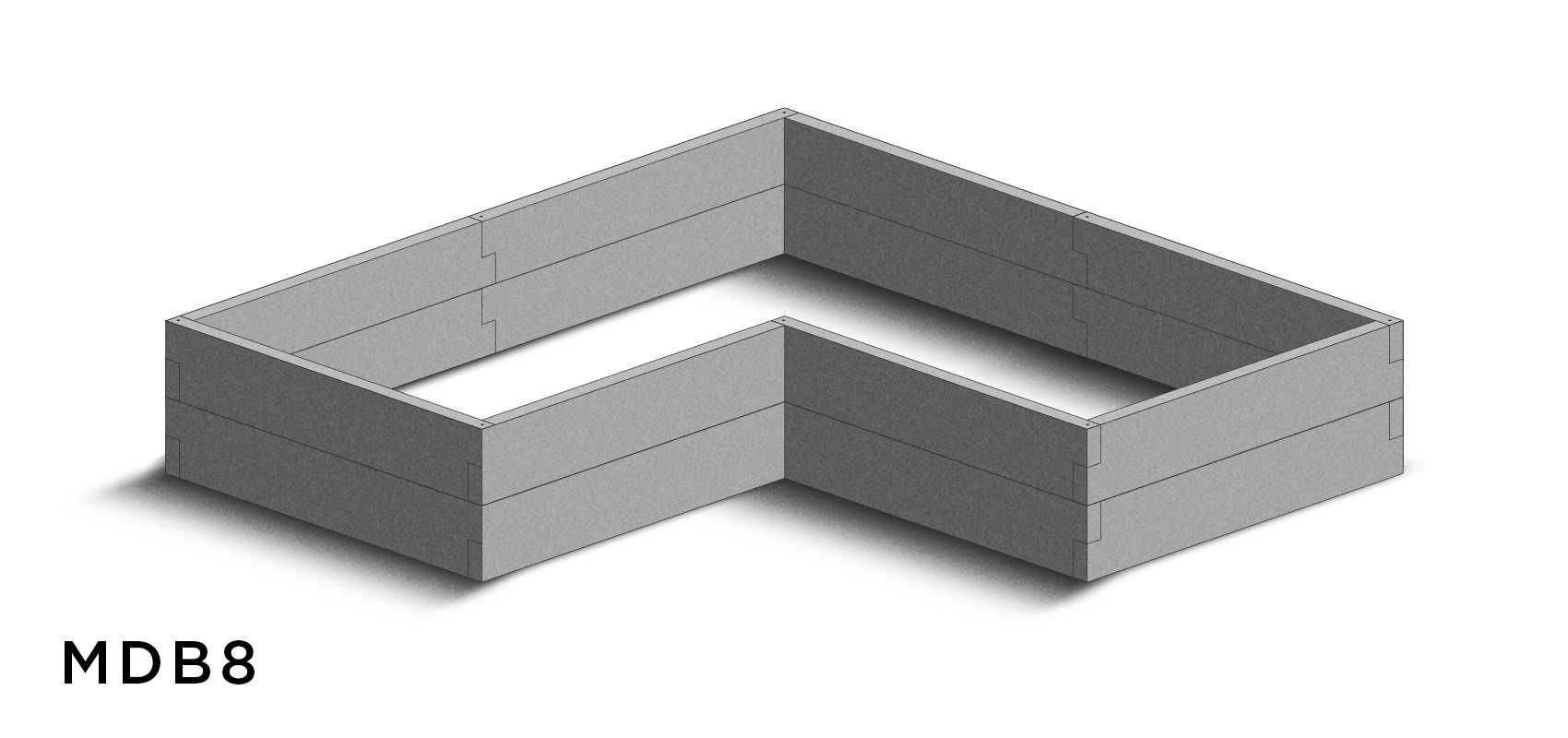 Modułowy Warzywnik Betonowy MDB typ T model MDB8