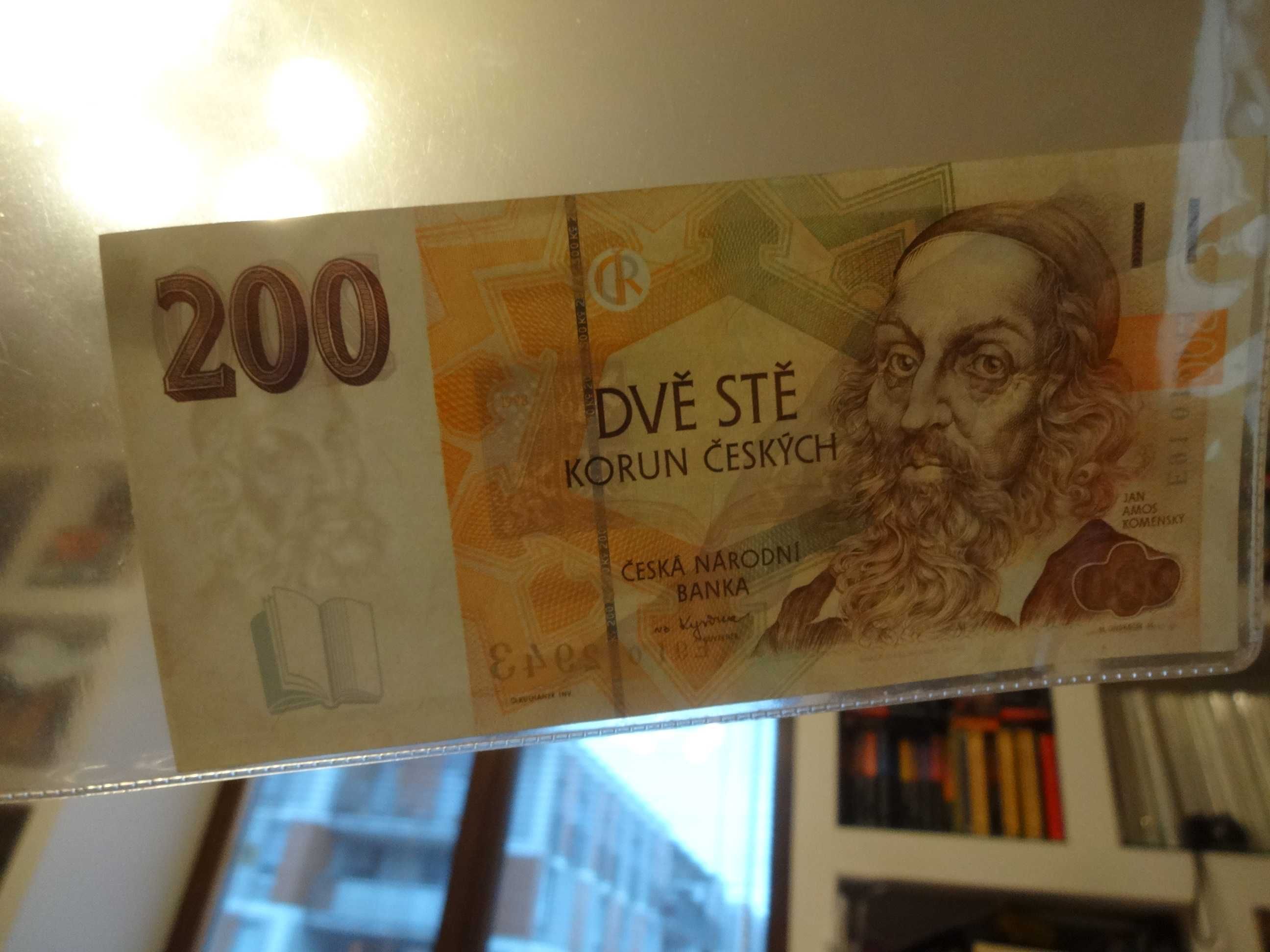 Banknot Republika Czeska 200 Korun 1998 bardzo dobry stan