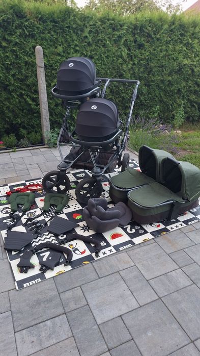 Wózek bliźniaczy TFK duo + foteliki Maxi Cosi