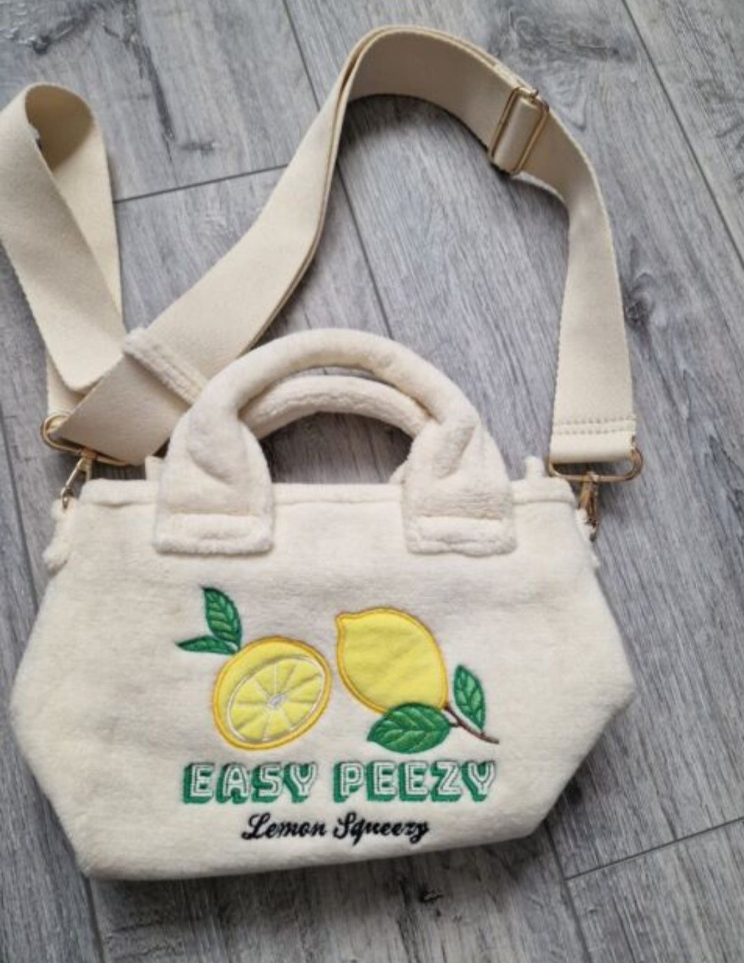 сумка через плече H&M Easy Peezy Lemon Squcery лимон