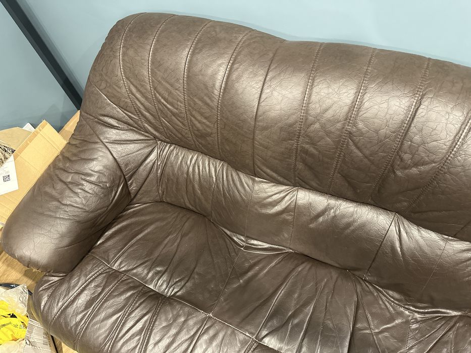 Kanapa i fotel skóra dąb