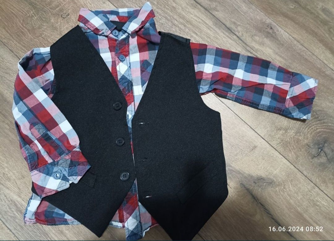 Koszula chłopięca H&M 92  + kamizelka