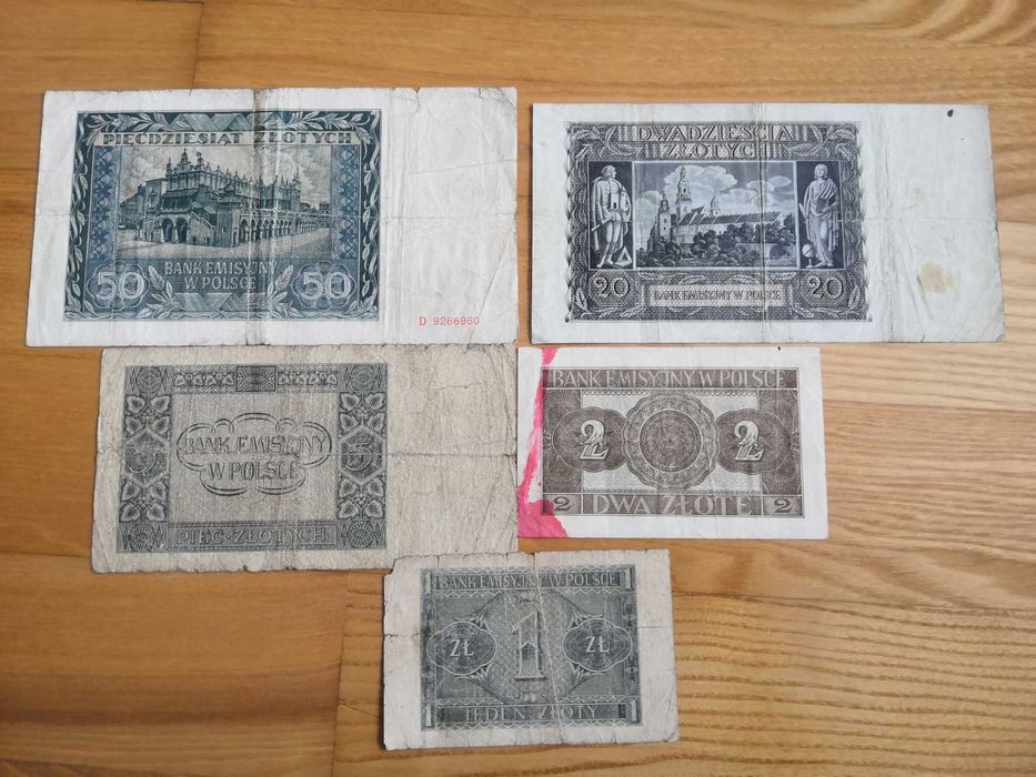 II RP zestaw banknotów