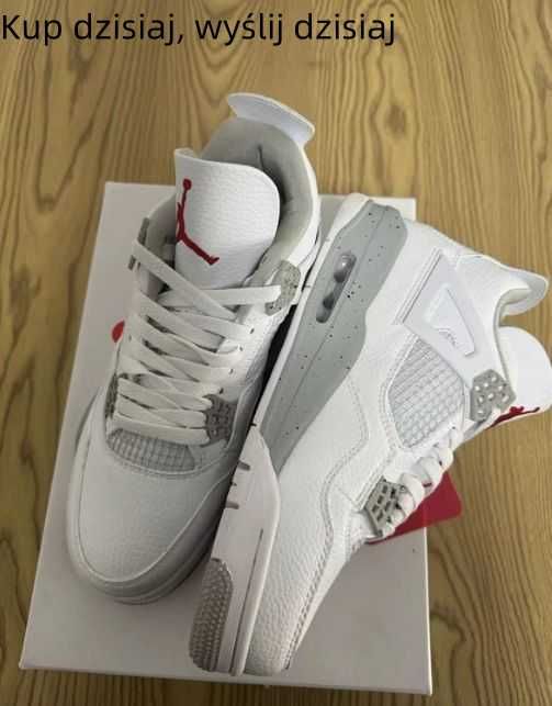 Damskie/Trampki/Męskie/Jordan 4 Retro White Oreo R.44