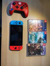 Nintendo Switch - zestaw z padem i grami