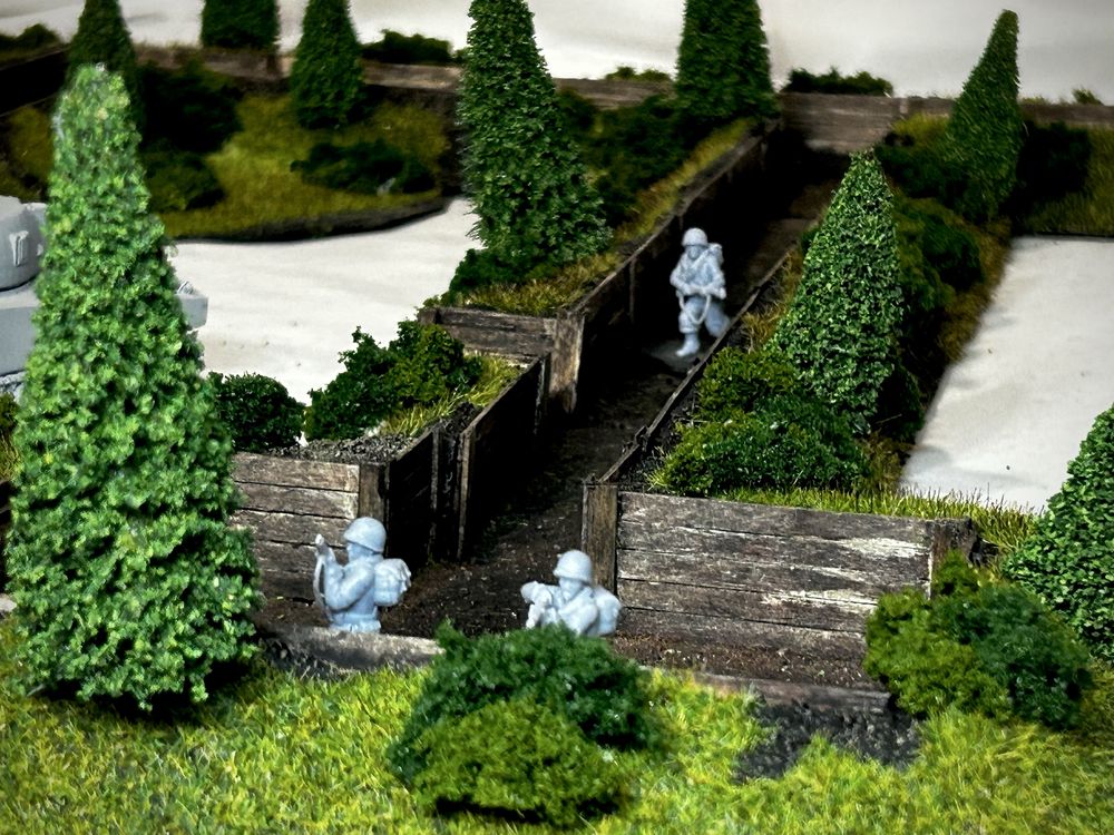 Tereny do gier bitewnych okopy modułowe makieta bolt action warlord