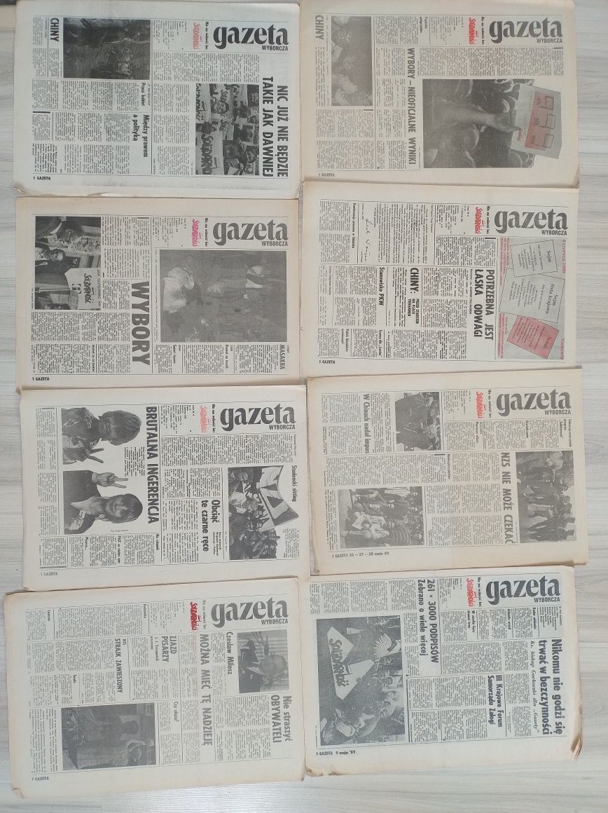 Gazeta Wyborcza -  1989  zestaw  21 sztuk