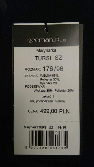 Marynarka męska Recman Tursi pepita